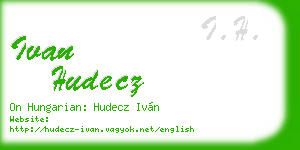 ivan hudecz business card